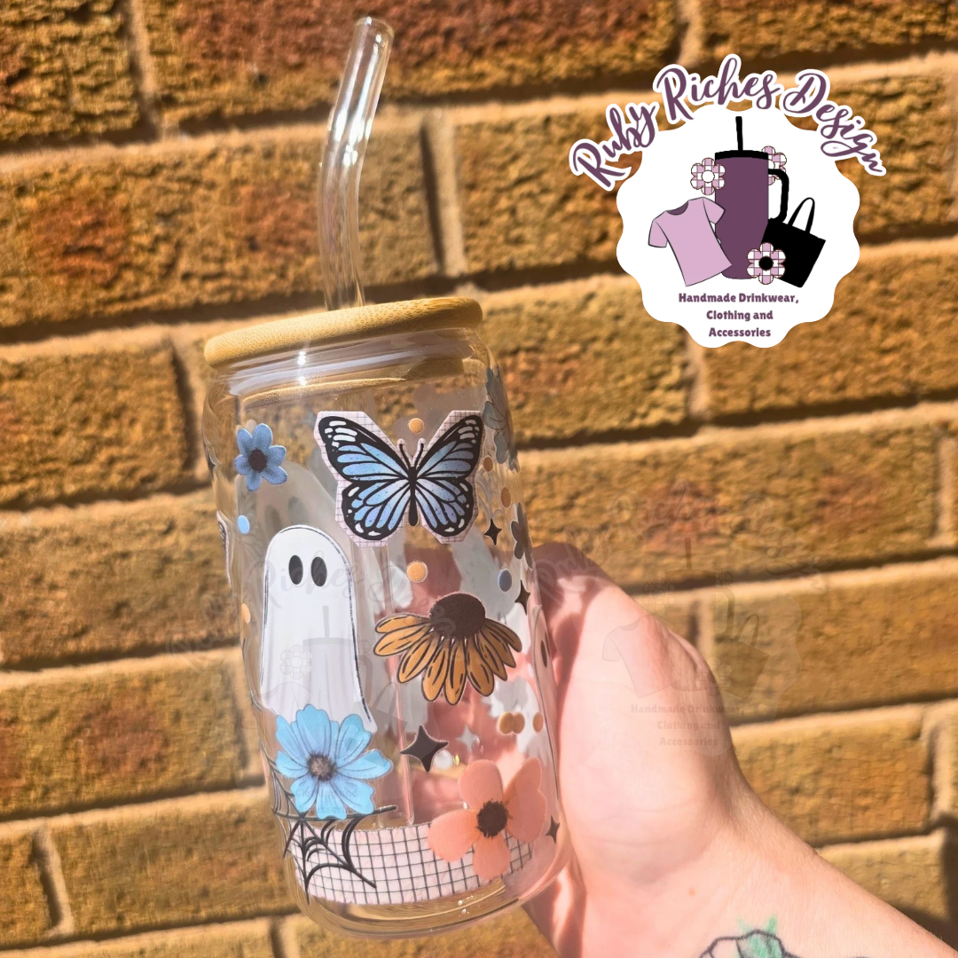 Spring Ghostie Glass Tumbler