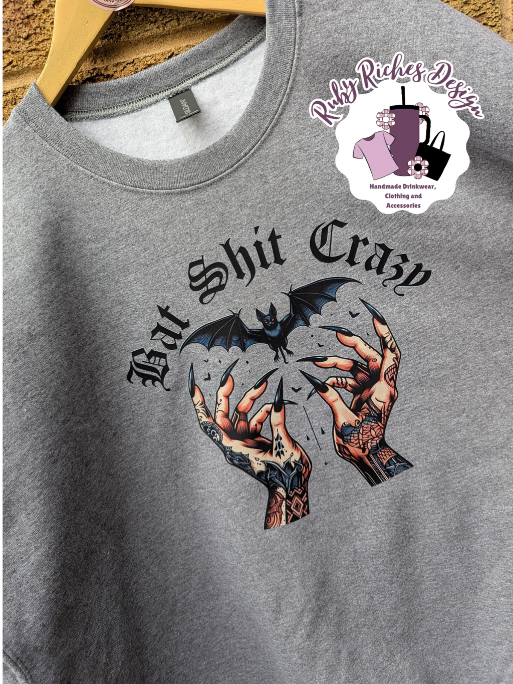 Bat Shit Crazy Design Sweatshirt