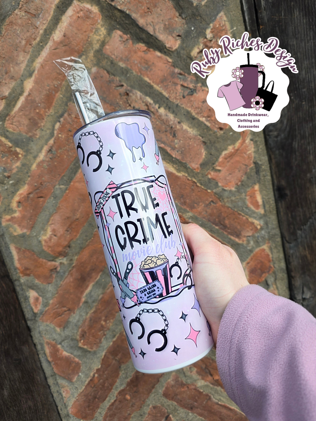 True Crime Theme 20oz Double Wall Insulated Metal tumbler