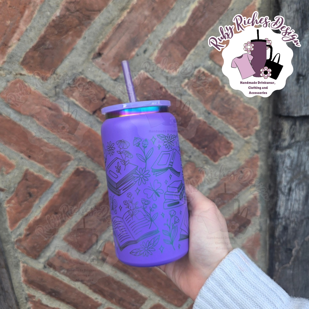 Sorry Im All Booked Up Rainbow Plated Engraved Limited Edition Metal Tumbler