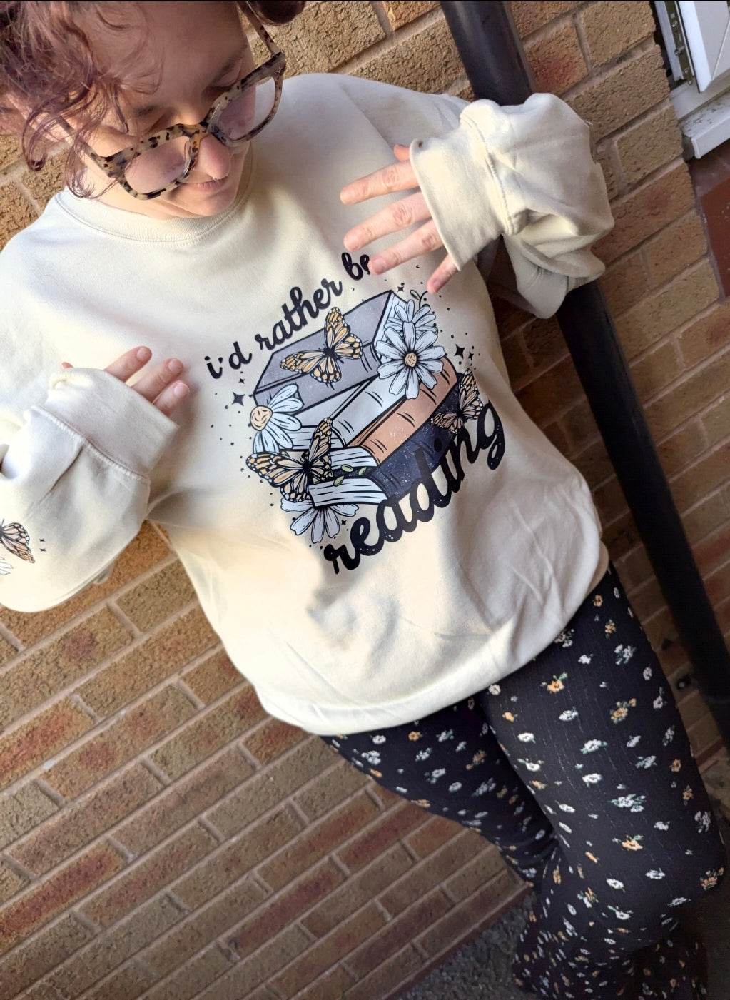 Id Rather Be Reading Design Sweatshirt