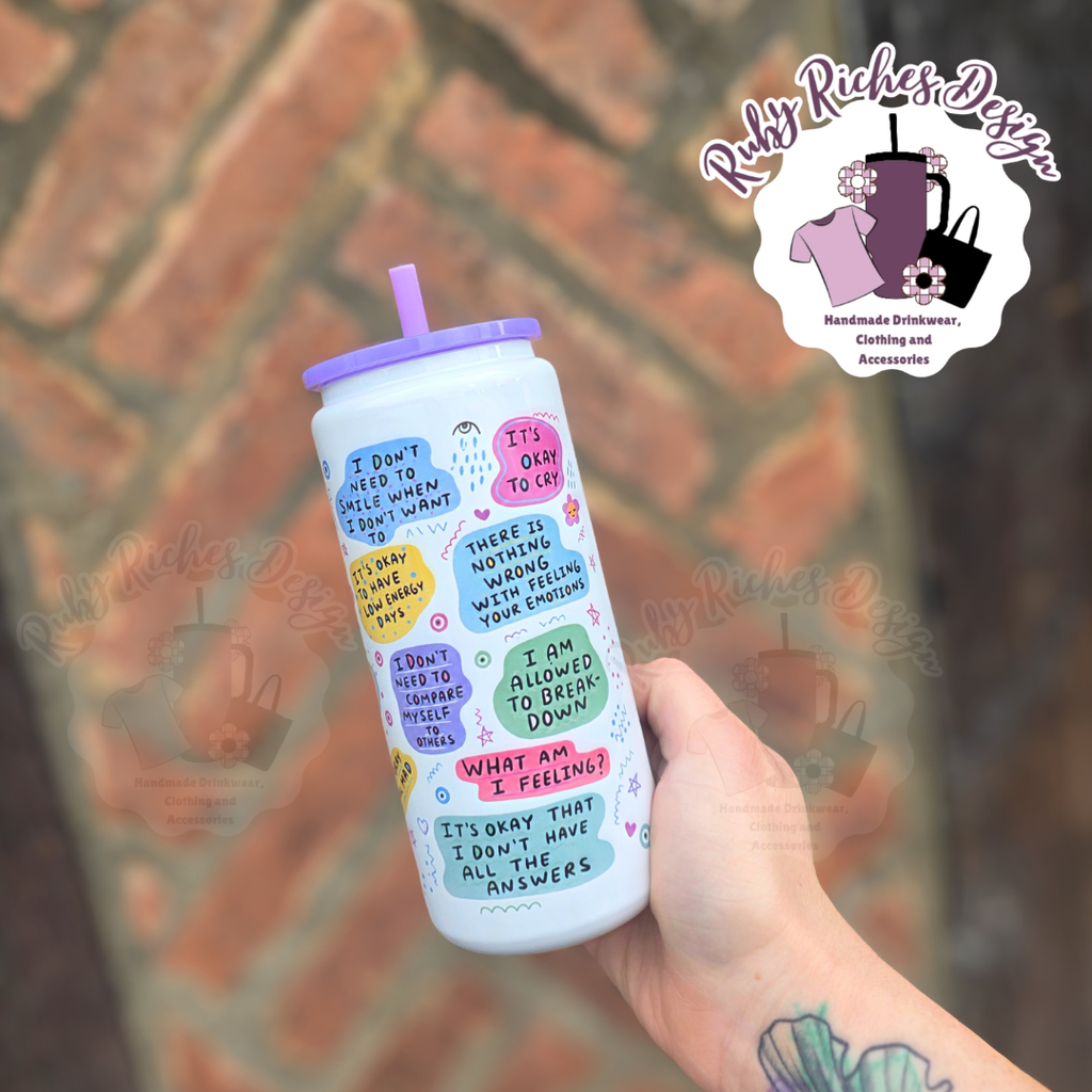My mental breakdown 16oz Skinny Double Wall Insulated Metal Tumbler with purple lid and straw