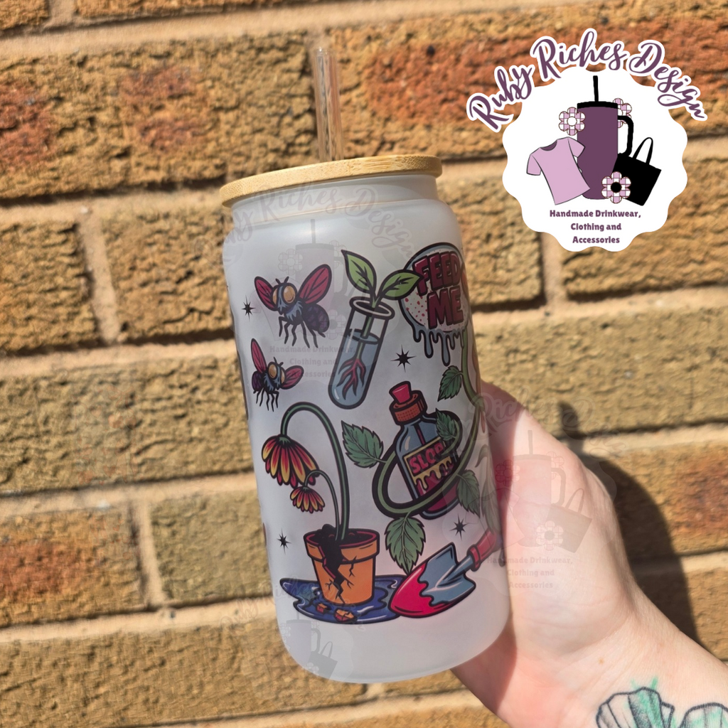 Little Shop Of Horros Theme 16oz Frosted Glass Tumbler