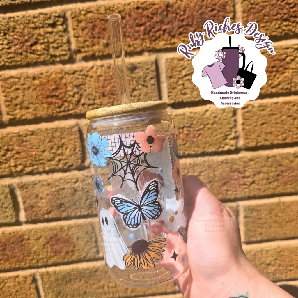 Spring Ghostie Glass Tumbler