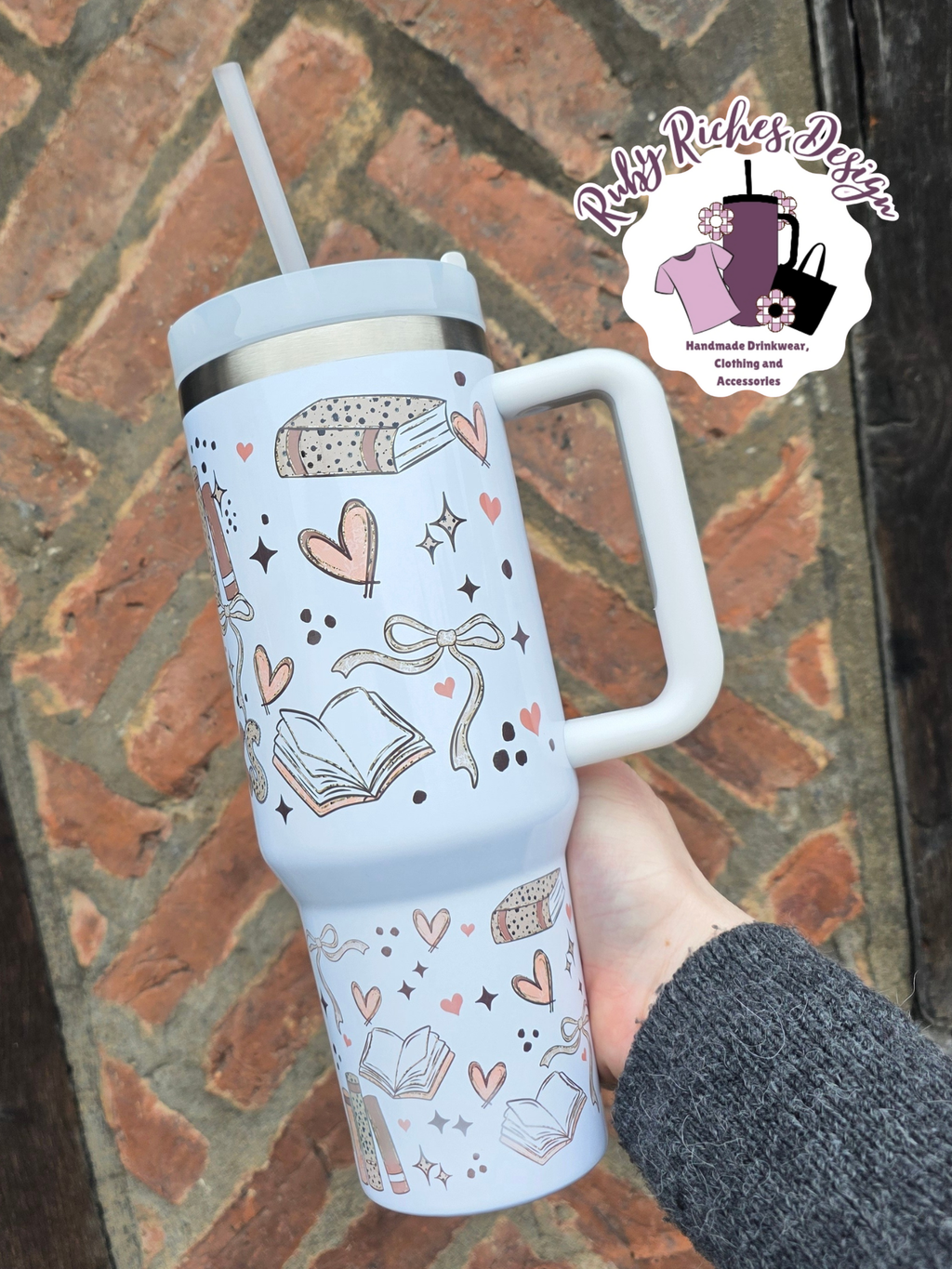 Read More Books 40oz Double Wall Insulated Metal Tumbler