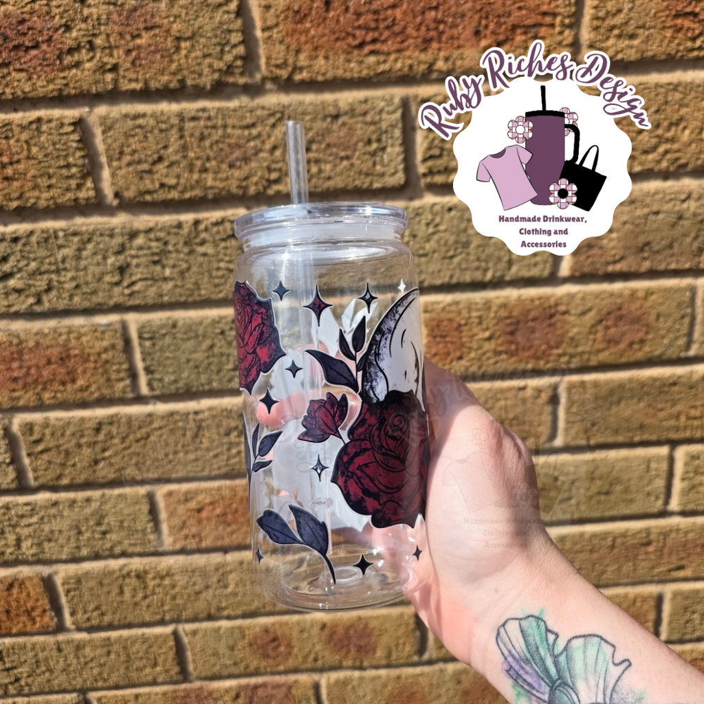 Gothic Skellie Design Plastic Tumbler 16oz