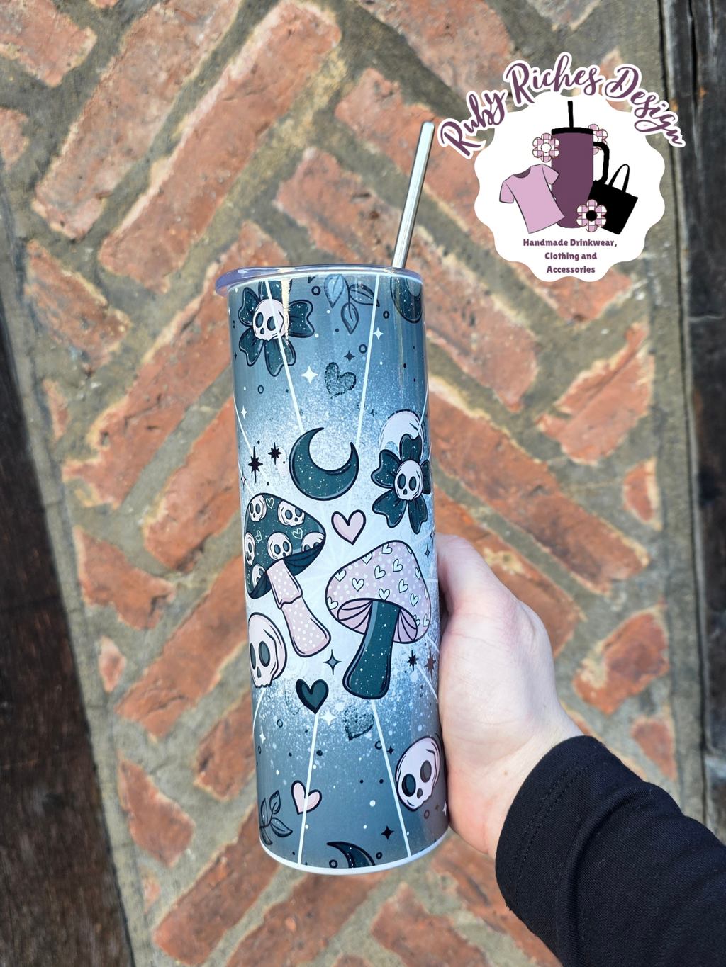 Spooky Shrooms 20oz Double Wall Insulated Metal Tumbler