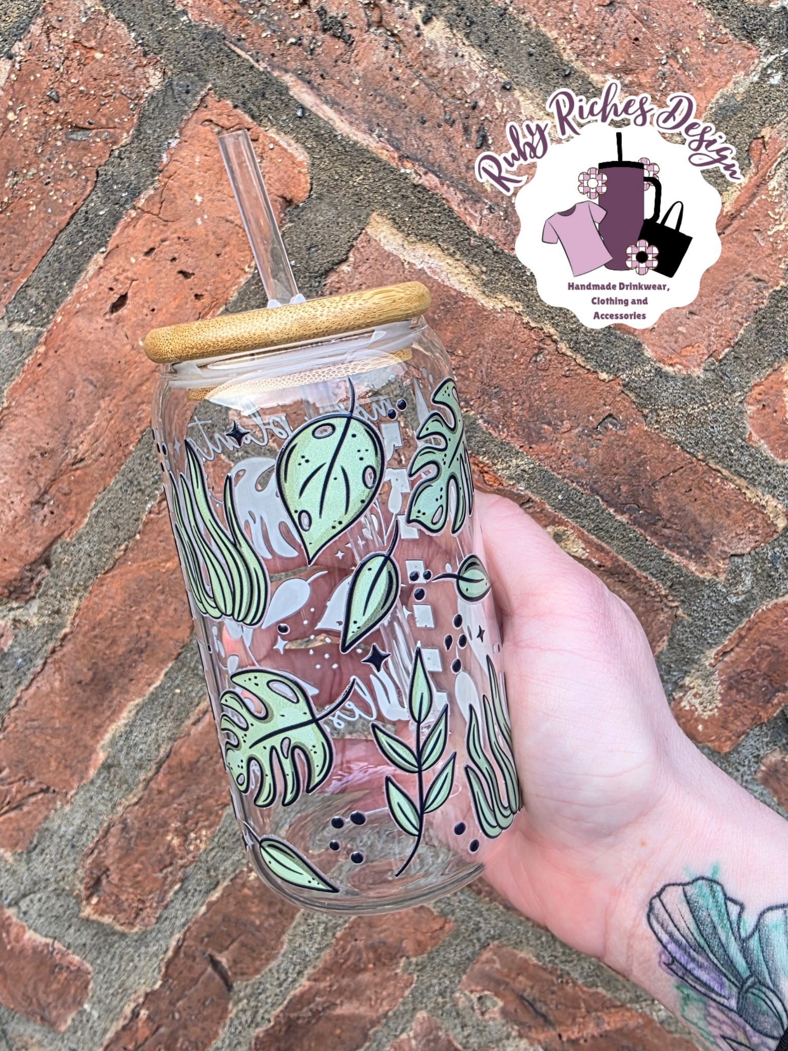 More Plants Less People Glass Tumbler