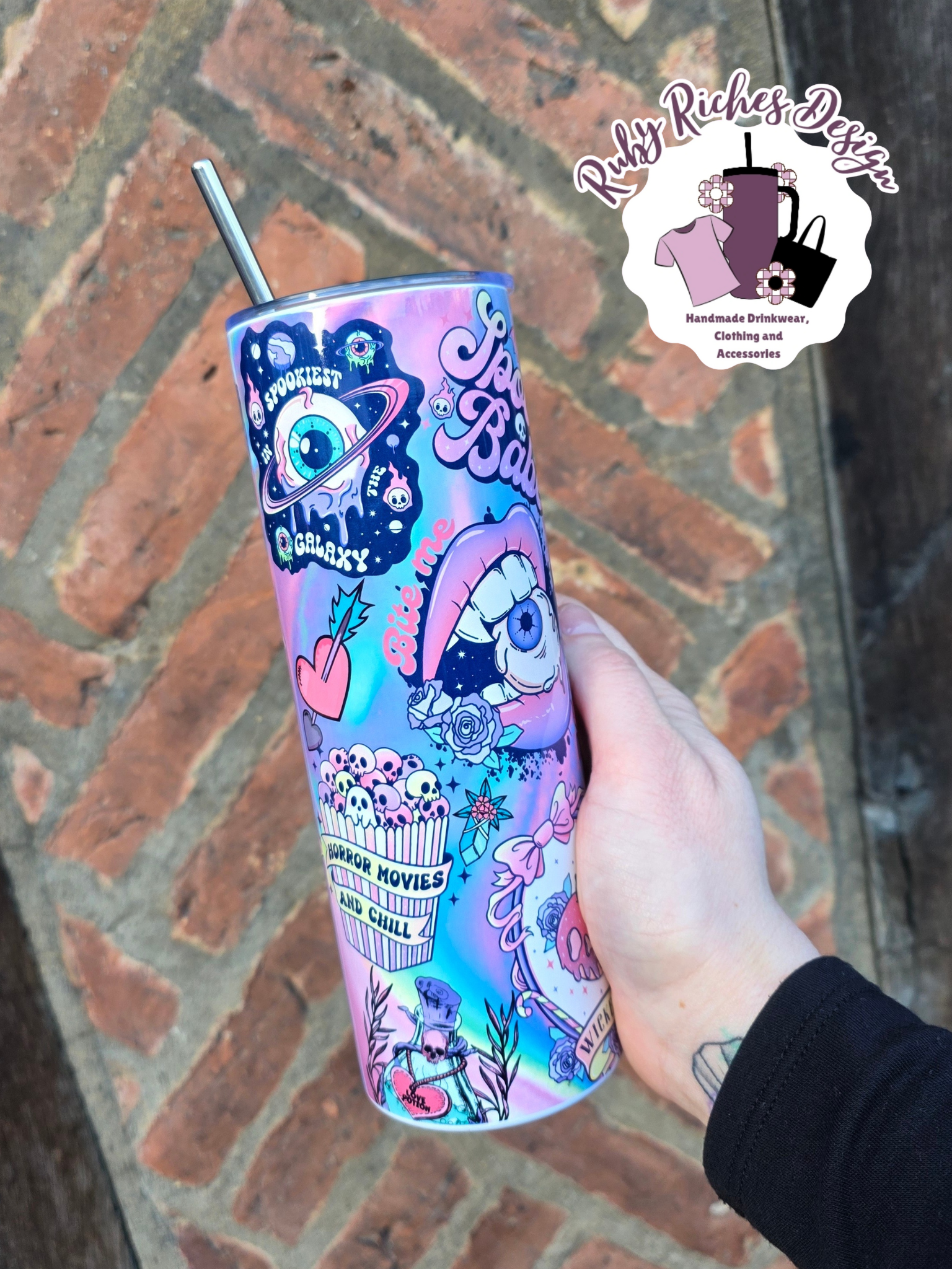 Spooky Babe 20oz Double Wall Insulated Metal Tumbler