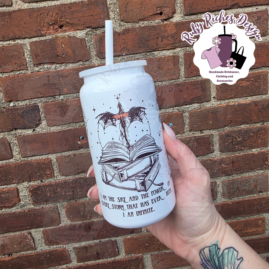 Fourth Wing Theme 16oz Double Wall Insulated Metal Tumbler
