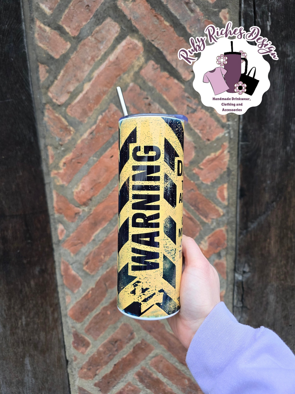 Danger Warning To Avoid Arguments Funny 20oz Double Wall Insulated Metal Tumbler