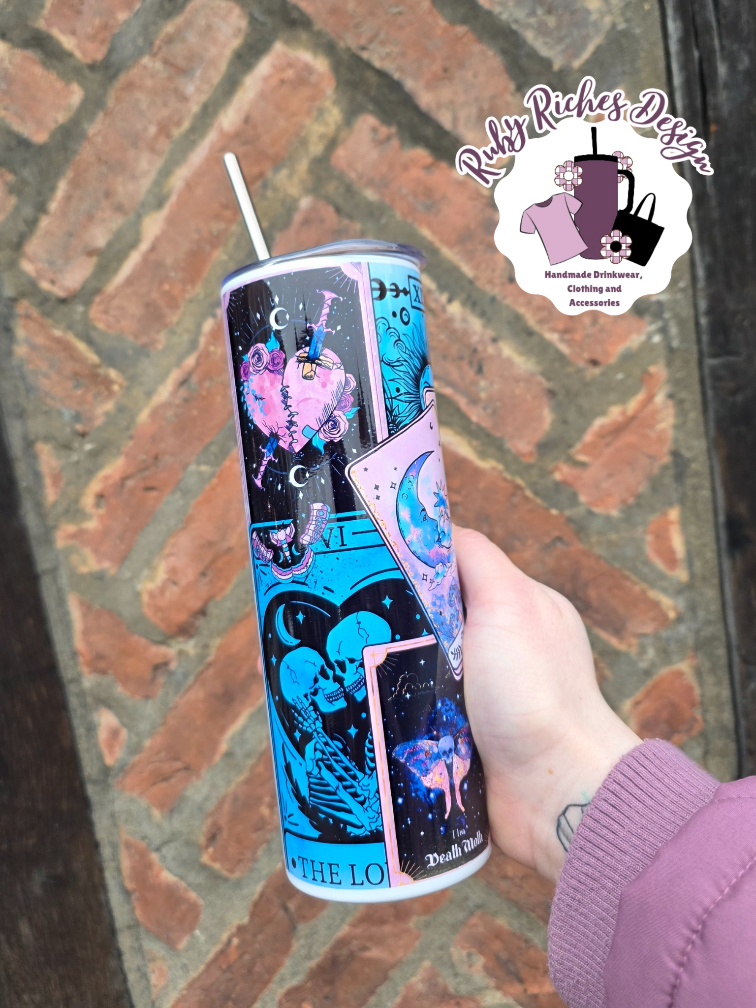 Tarot Card Design 20oz Double Wall Insulated Metal Tumbler