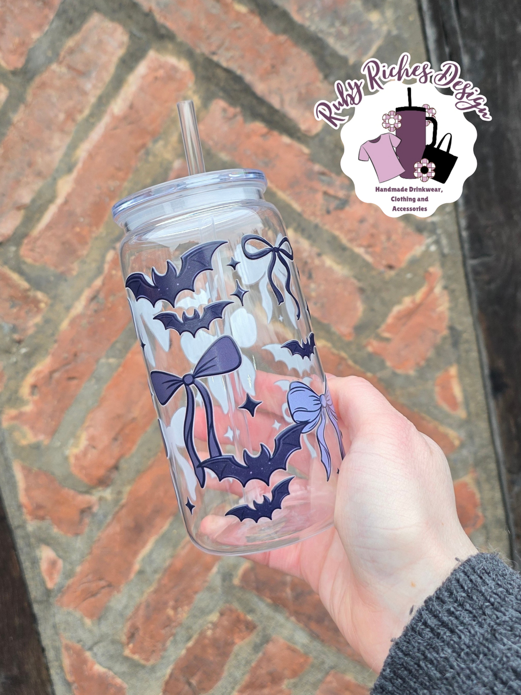 Black Bows Plastic Tumbler