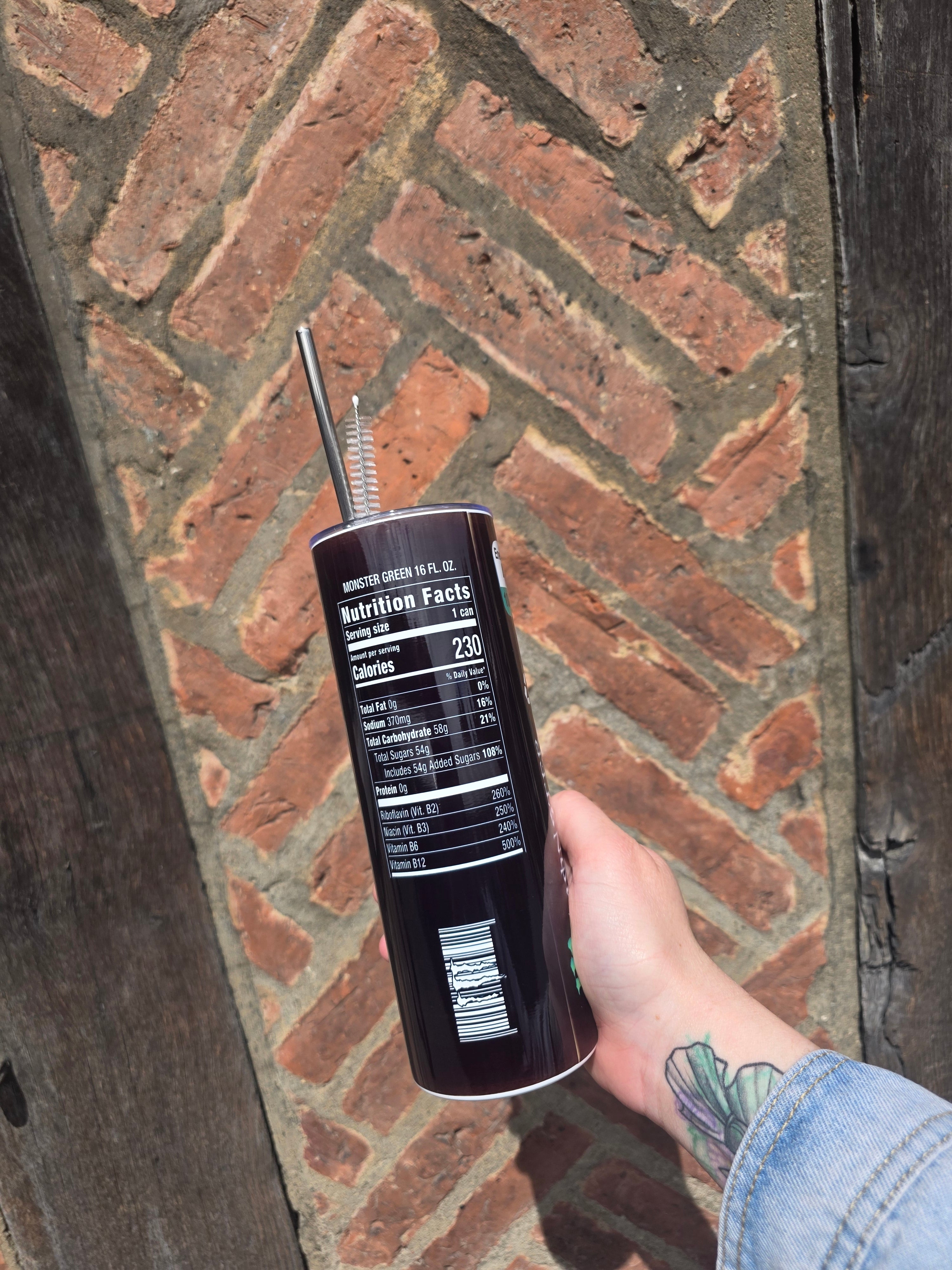 Black Monster 20oz Double wall insulated metal tumbler