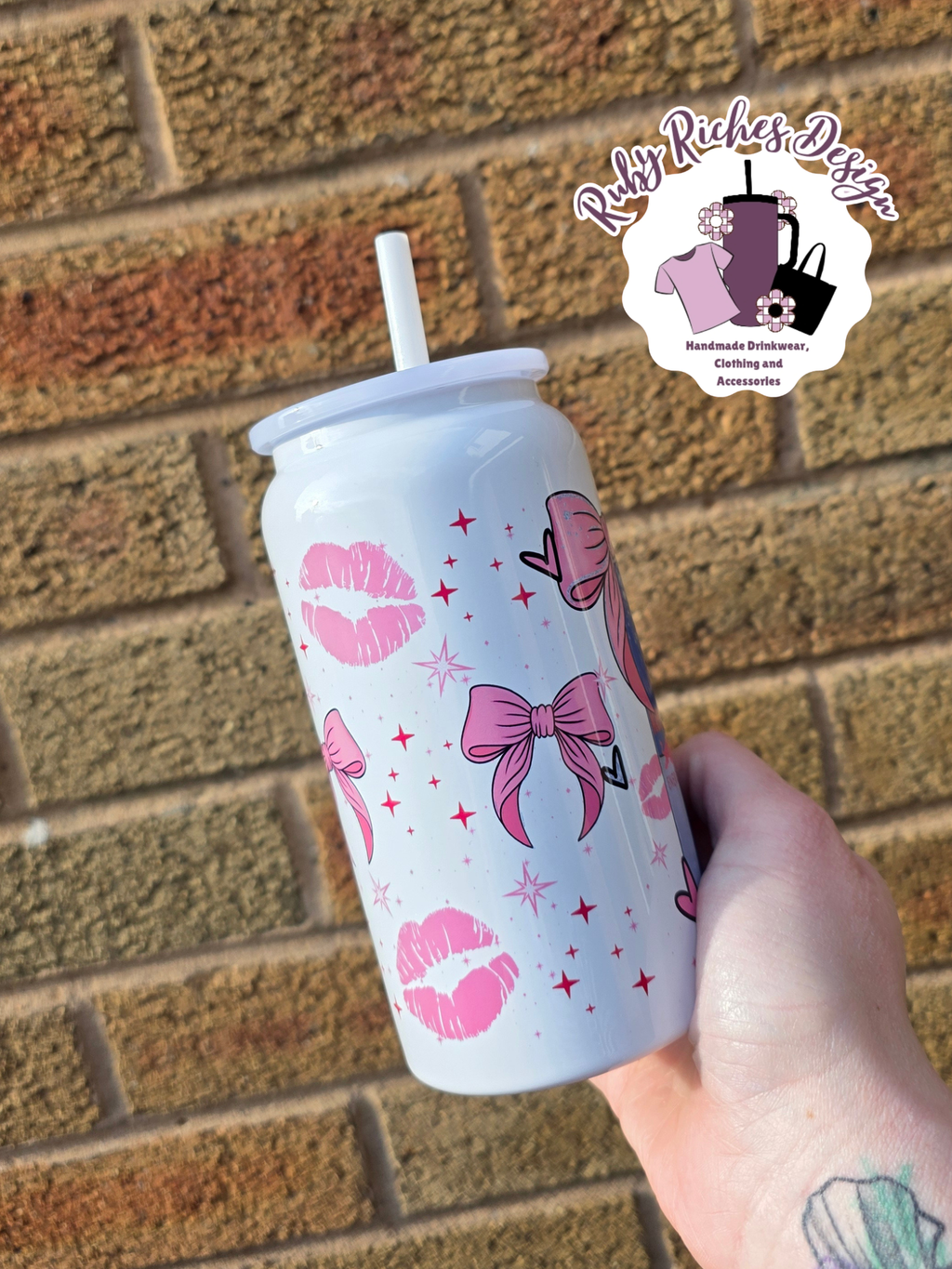 Pink And Blue Drink 16oz Double-wall insulated Metal Tumbler