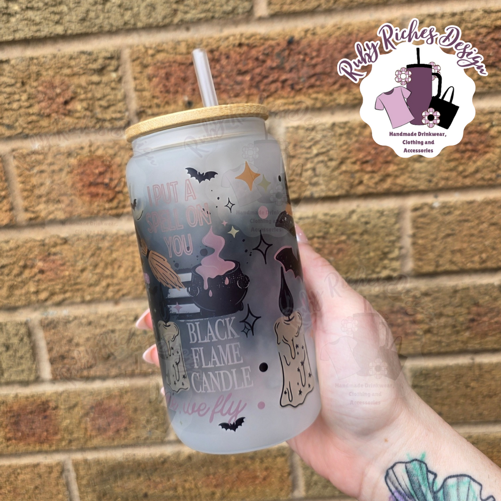 Witchy Style 16oz Frosted Glass Tumbler