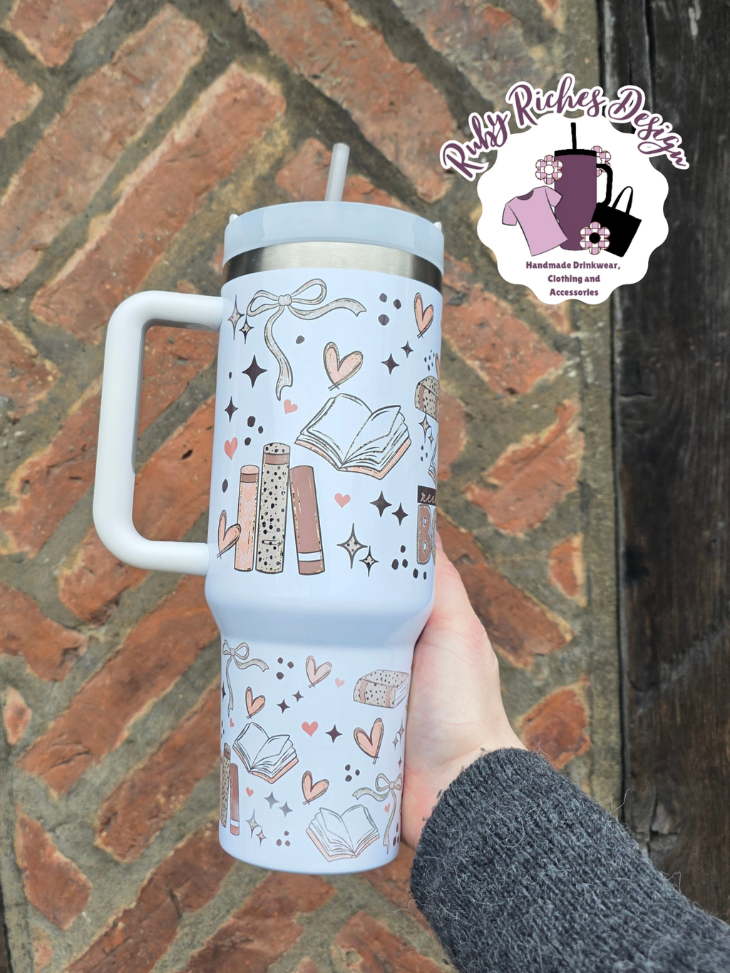 Read More Books 40oz Double Wall Insulated Metal Tumbler