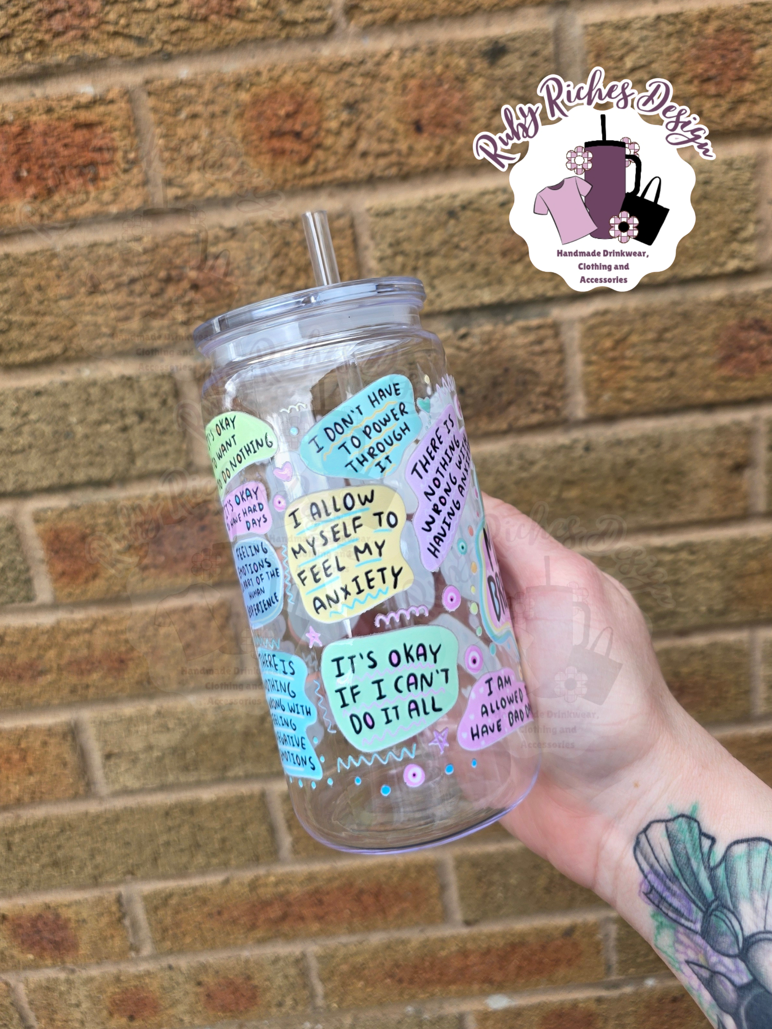 Mental Breakdown Plastic 16oz Vaccum Lid Tumbler