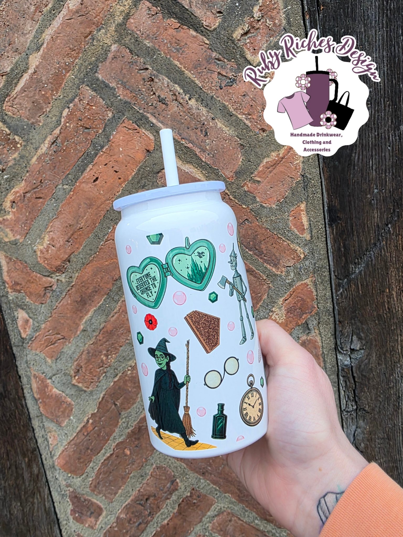 Wicked / Good Witches Theme 16oz Double wall insulated metal tumbler