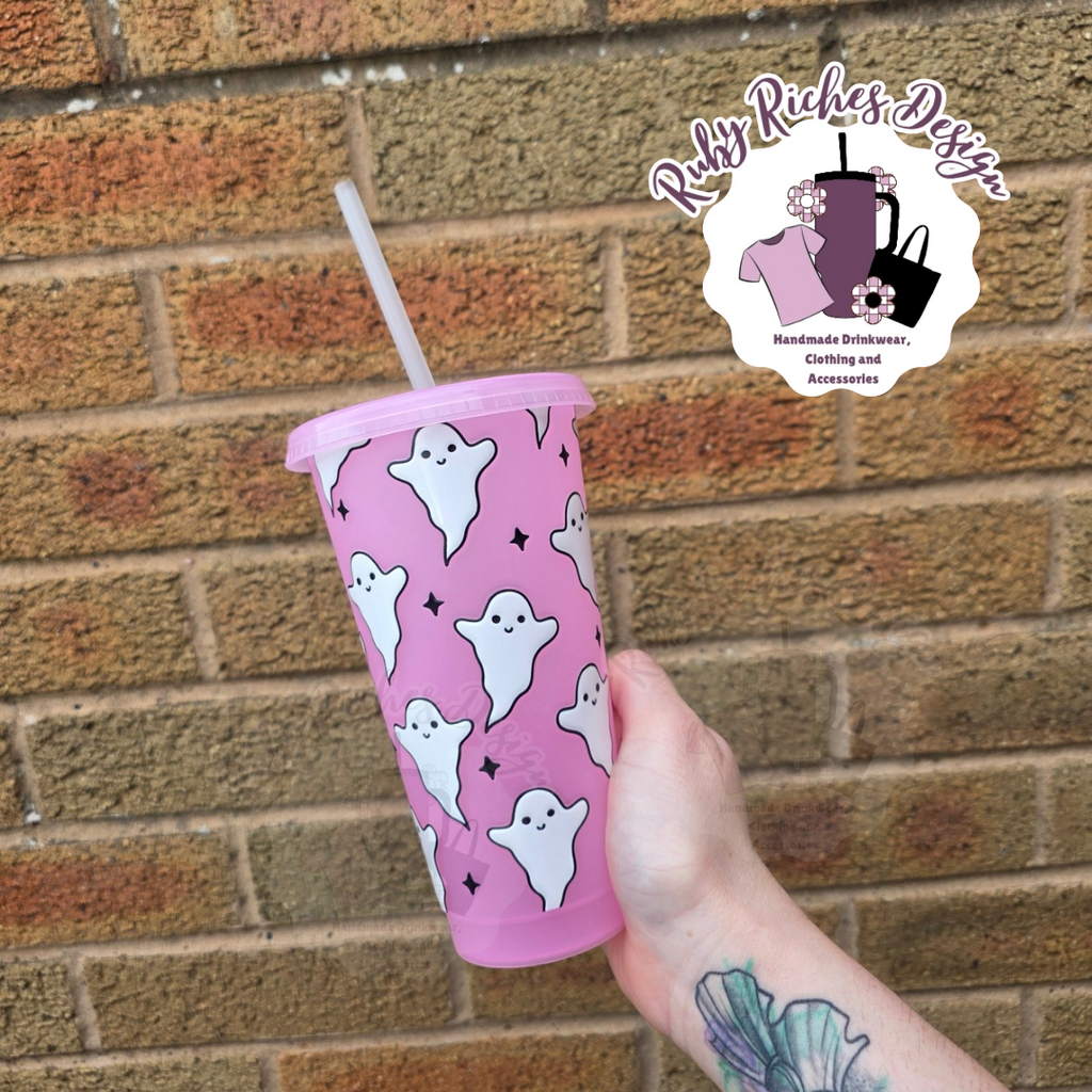 Ghostie Glow in the dark 24oz Plastic tumbler