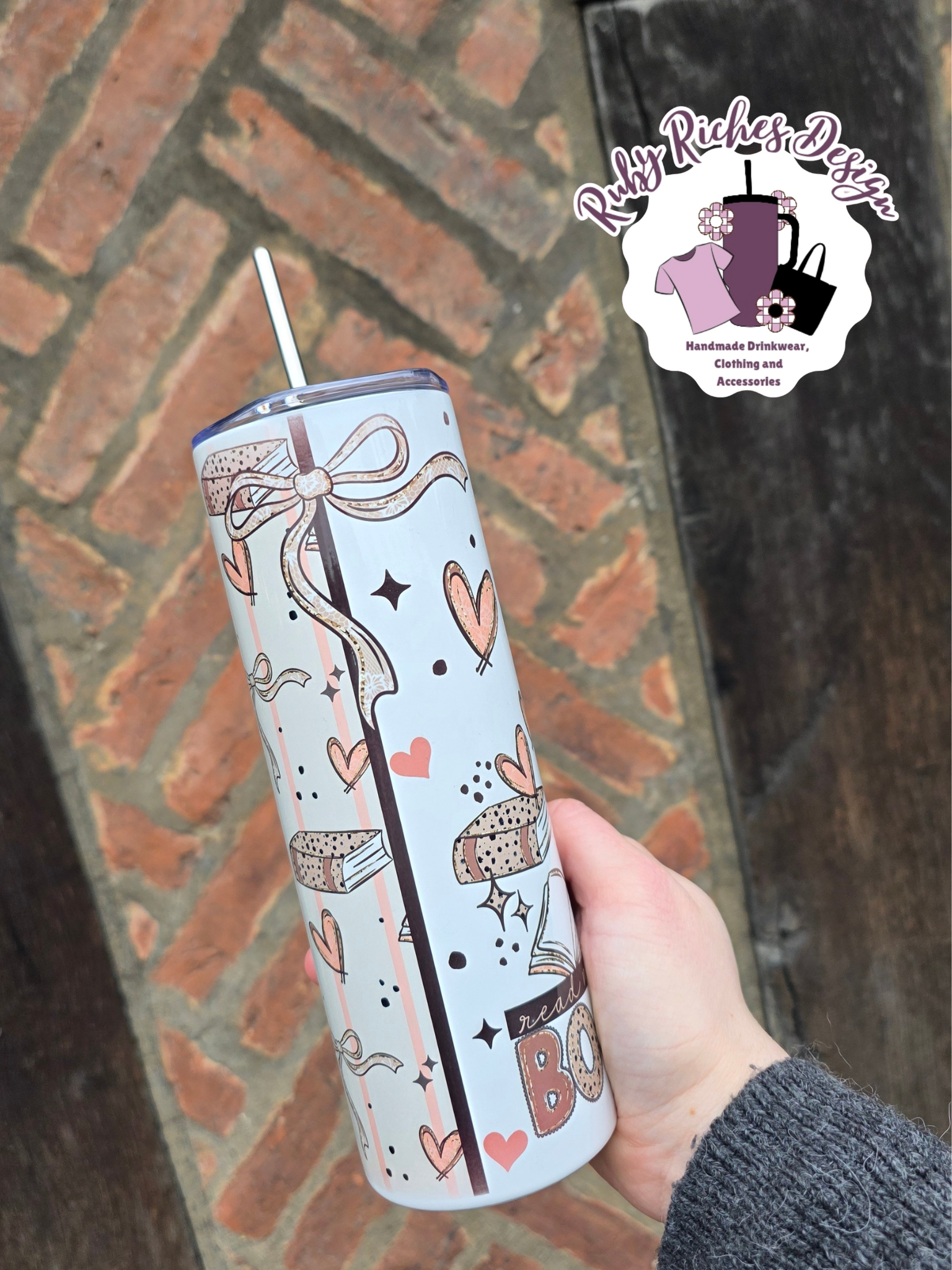 Read More Books 20oz Double Wall Insulated Metal Tumbler