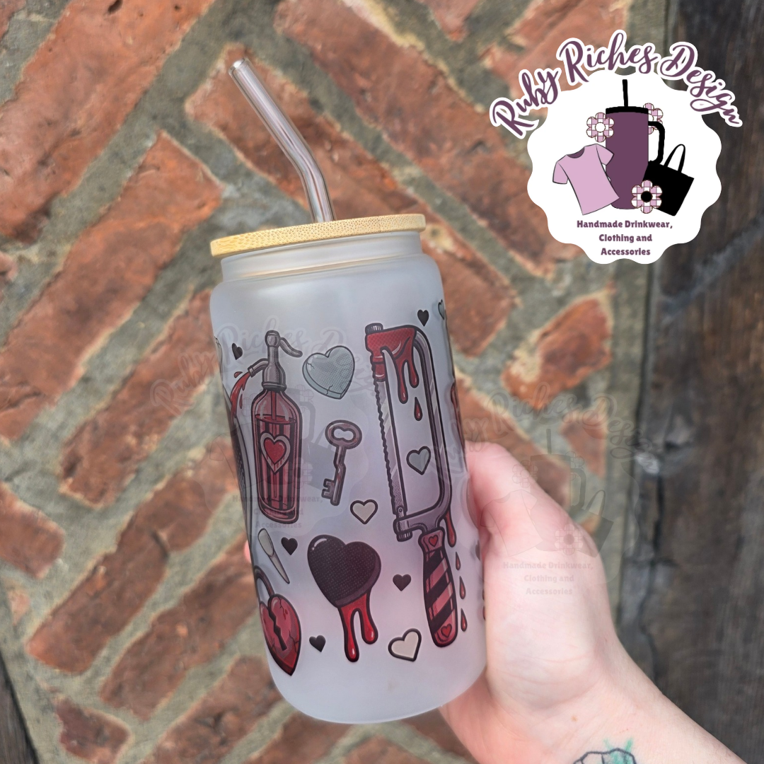 Art The Clown 16oz Frosted Glass  Tumbler