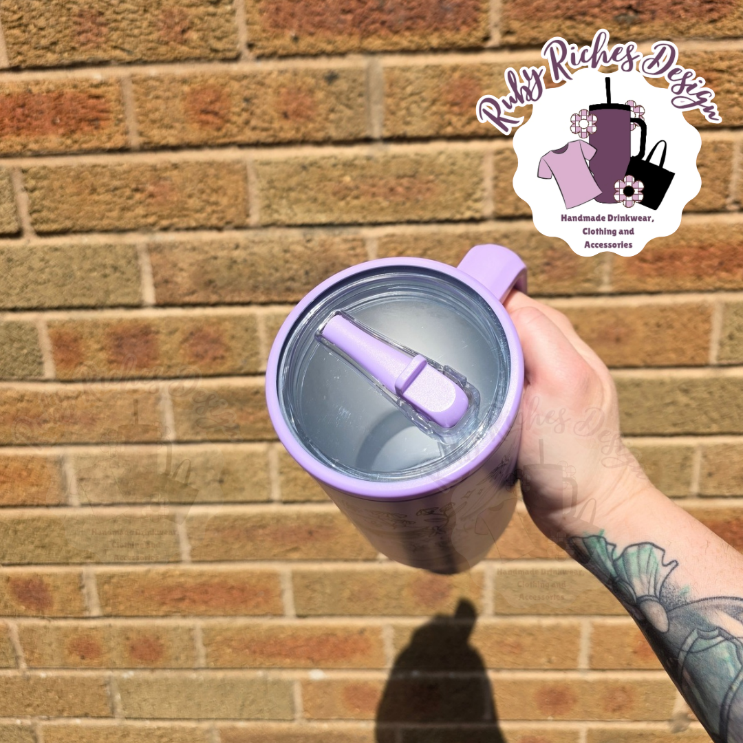 Sorry Im All Booked Up, Flip Lid 40oz Double Wall Insulated Metal Tumbler