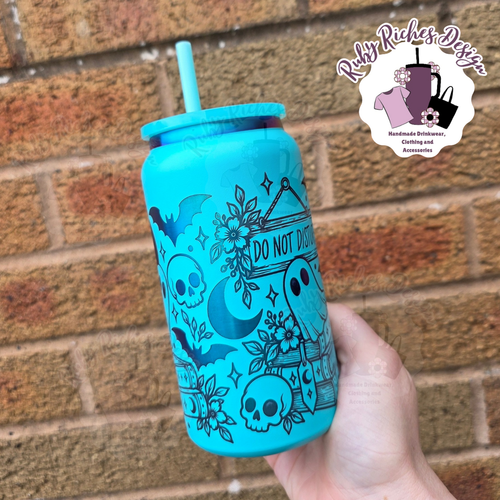 Spooky Bookish 16oz Rainbow Plated Engraved 16oz Double Wall Insulated Metal Tumbler