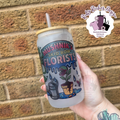 Florist Little shop Theme 16oz Frosted Glass Tumbler