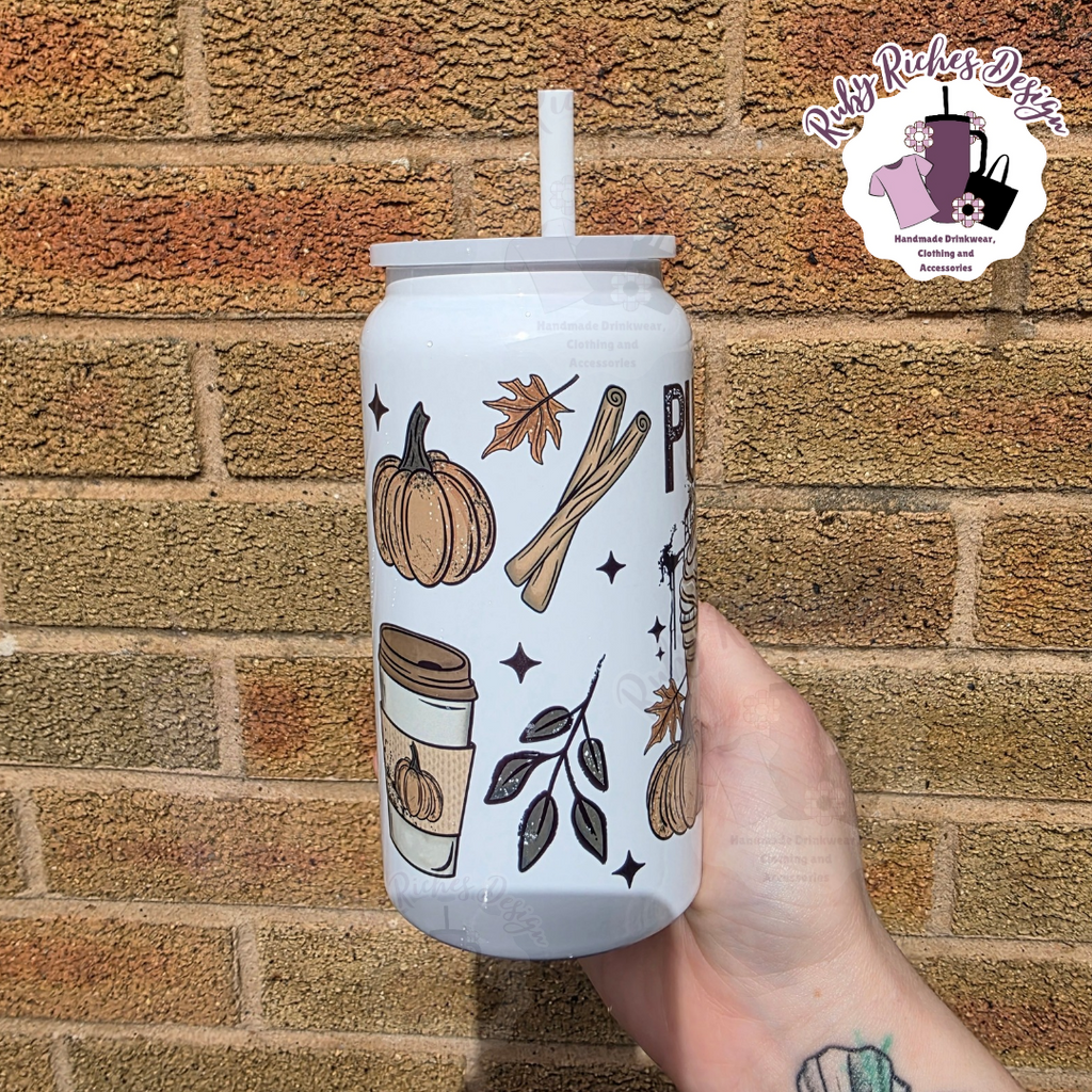 Pumpkin Spice 16oz Double Wall Insulated Metal Tumbler