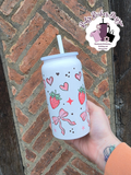 Strawberry Bows 16oz Double Wall Insulated Metal Tumbler