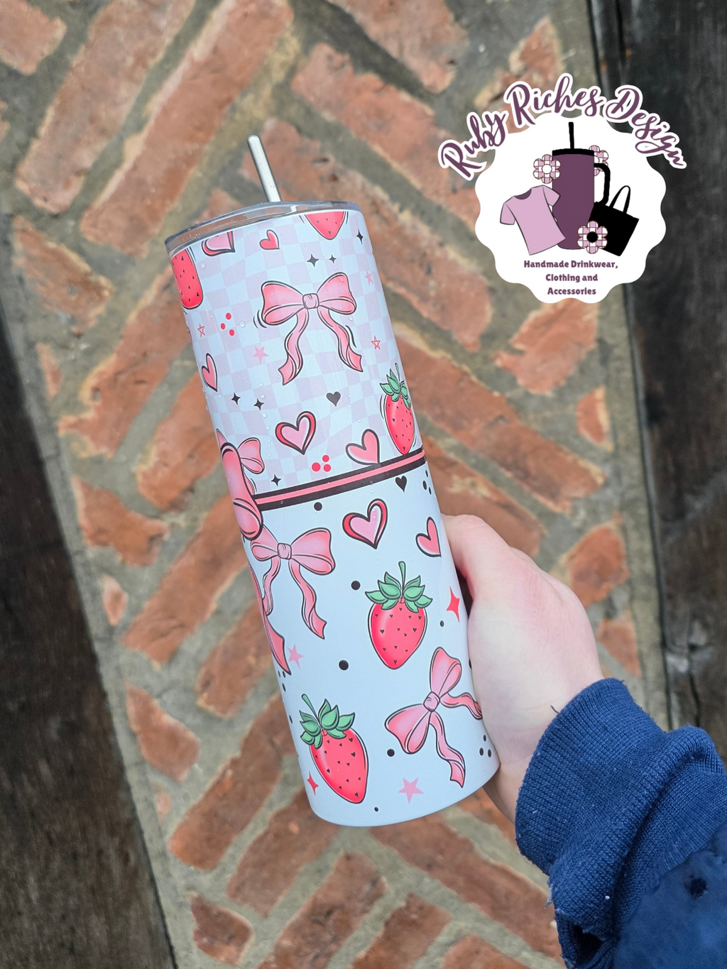 Bows & Berries 20oz Double Wall Insulated Metal Tumbler