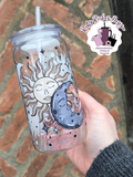 Sun And Moon Plastic Tumbler