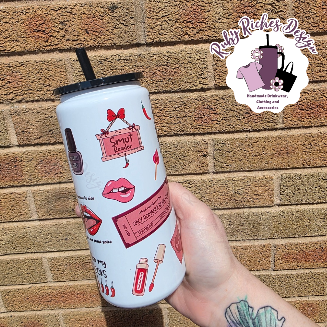 Romance Smutty Book Club 16oz Skinny Metal Tumbler With Double Wall Insulation