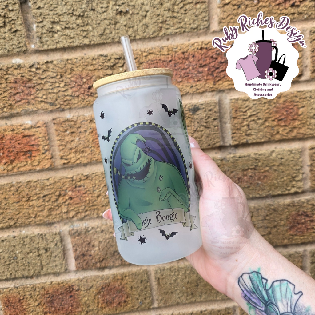 Oogie Theme 16oz Frosted Glass Tumbler