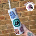 More Dogs Less People Theme 20oz Double Wall Insulated Metal Tumbler