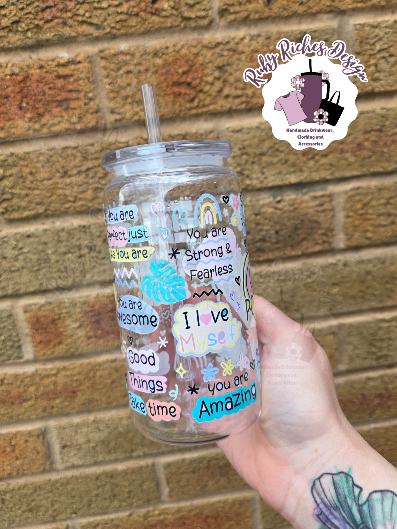 Cup Of Positivity Plastic 16oz Tumbler