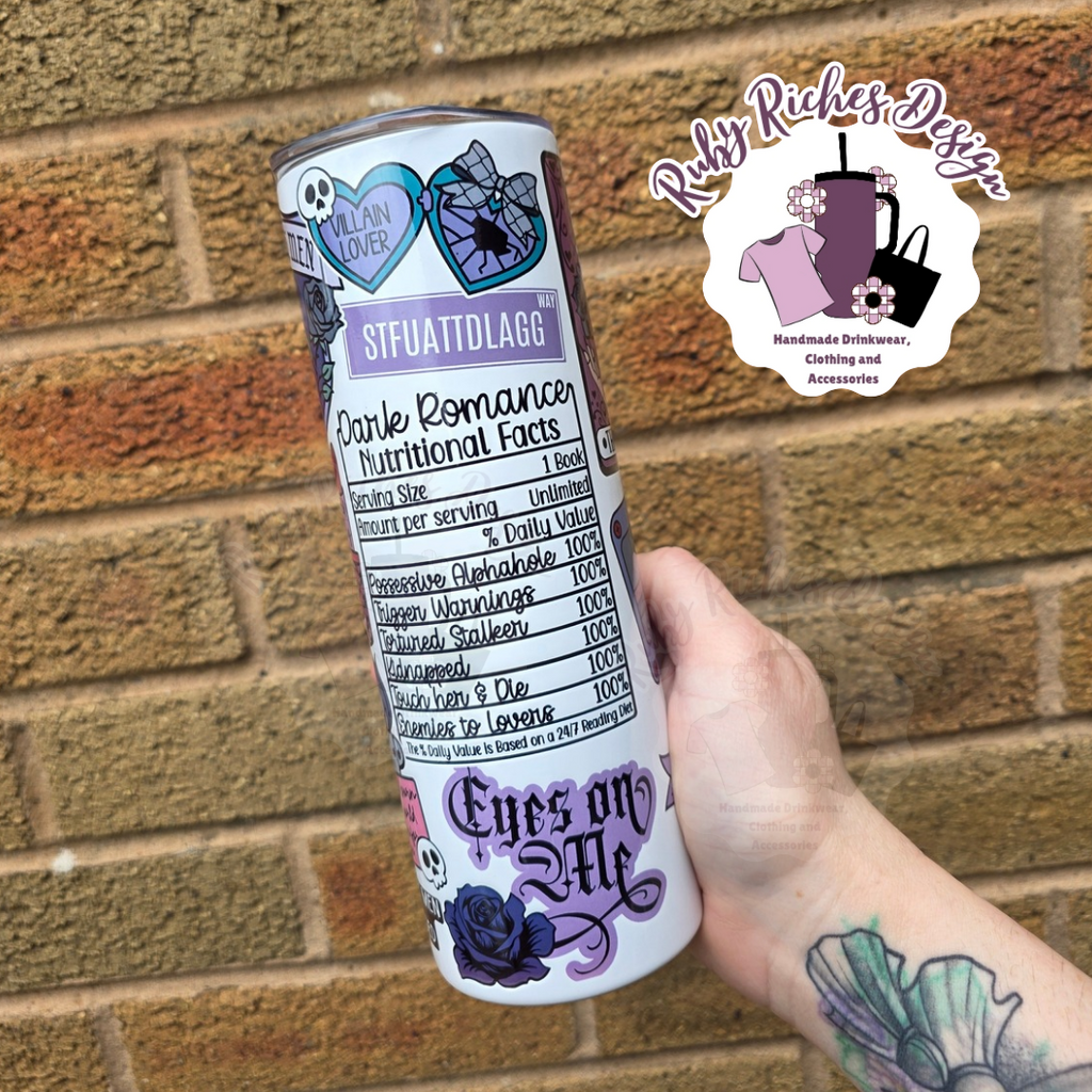 Villan Lovers White Background 20oz Double Wall Insulated Metal Tumbler