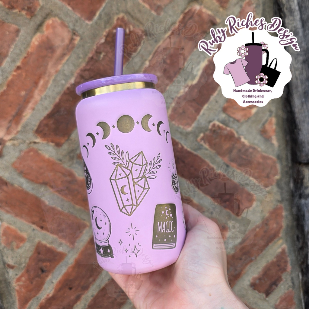 Witchy Theme Gold Plated Engraved Tumbler