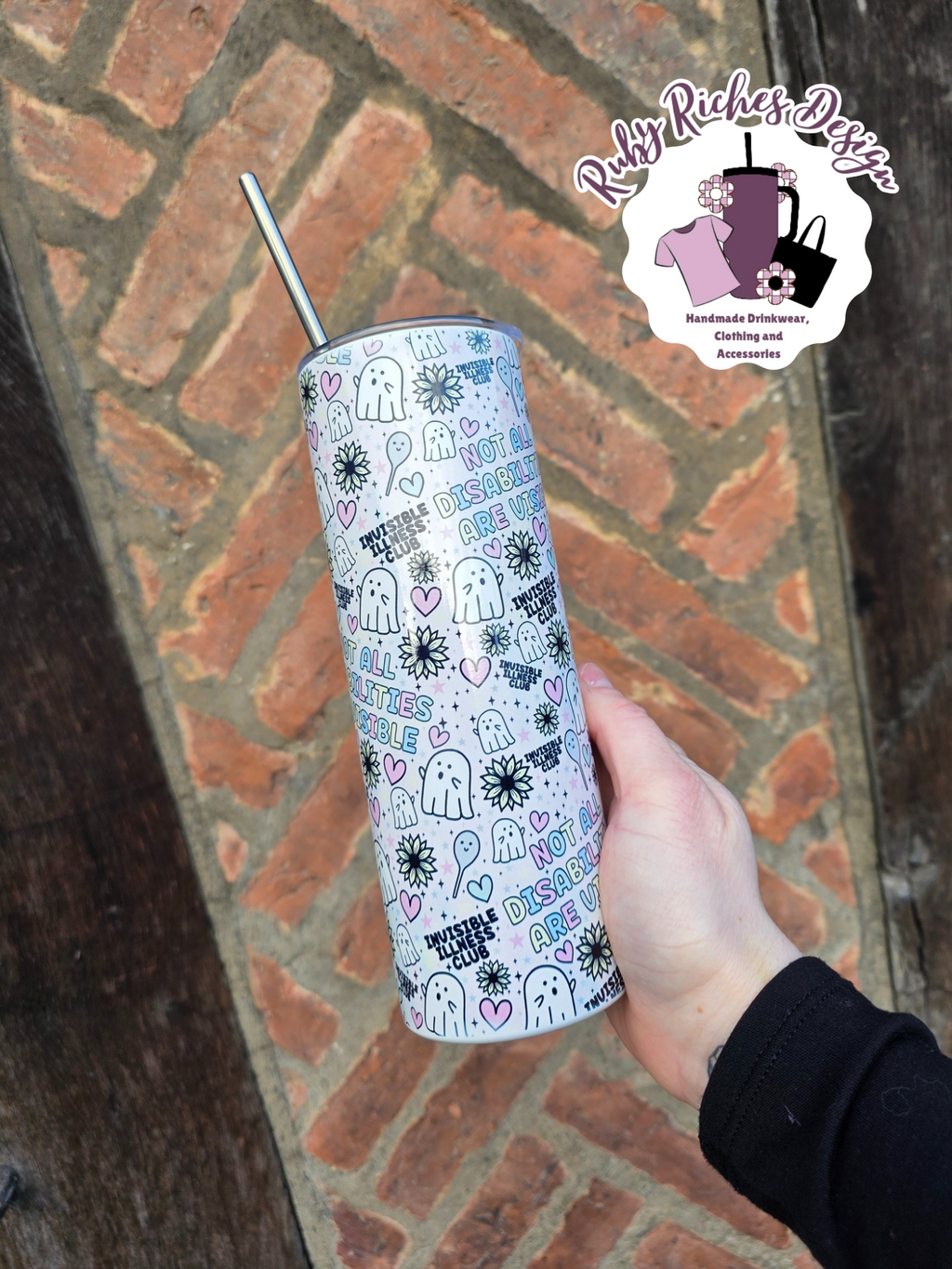 Invisible Disability 20oz Double Wall Insulated Metal Tumbler