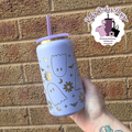 Gold plated Spooky Florals 16oz Engraved Metal Tumbler