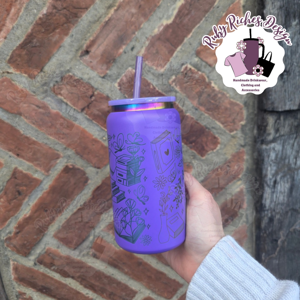 Sorry Im All Booked Up Rainbow Plated Engraved Limited Edition Metal Tumbler