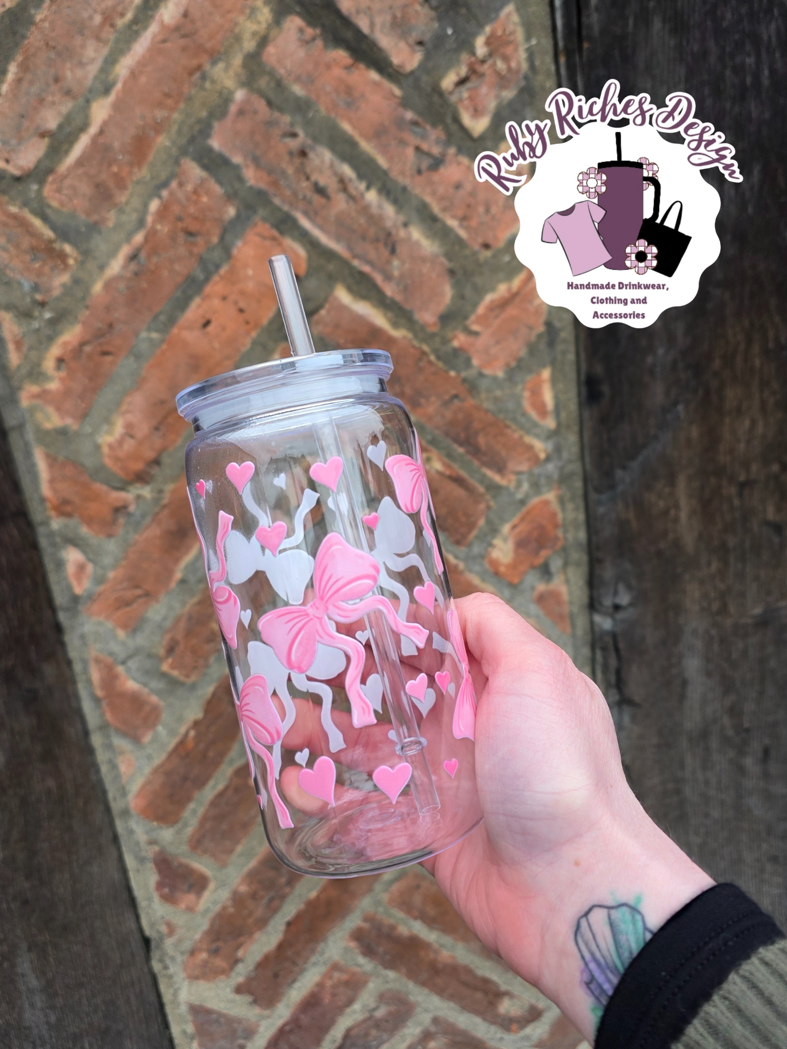 Coquette Style Bows Plastic Tumbler