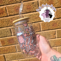 Coffee Theme Glass Tumbler