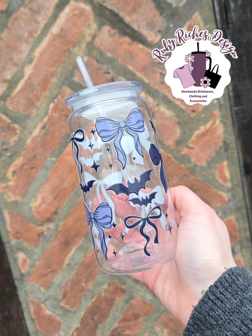 Black Bows Plastic Tumbler