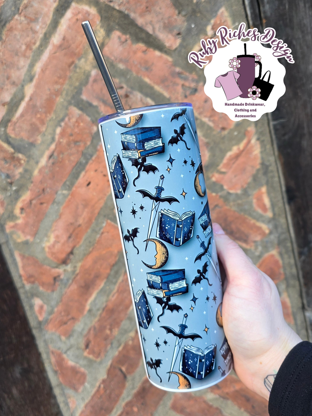 Dragon Book Theme 20oz Metal Tumbler