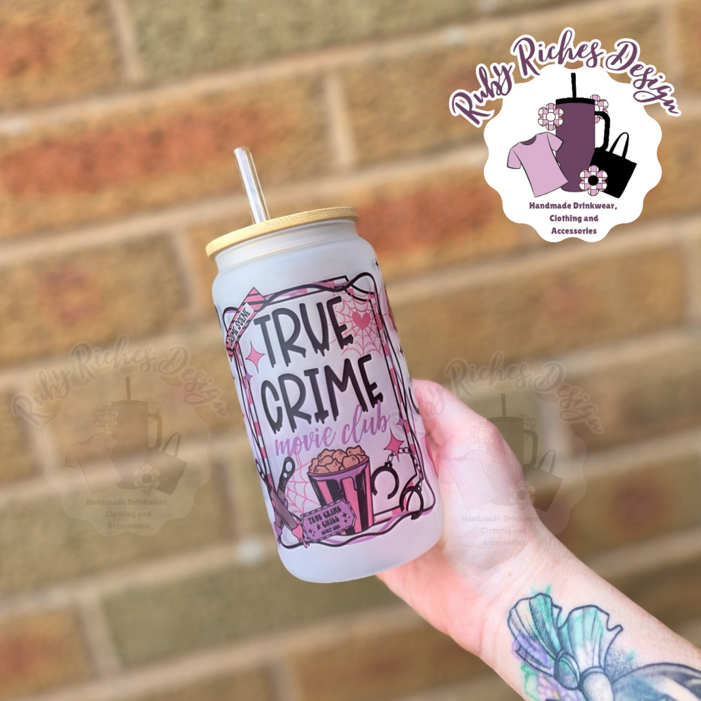 True Crime Addict Glass Tumbler