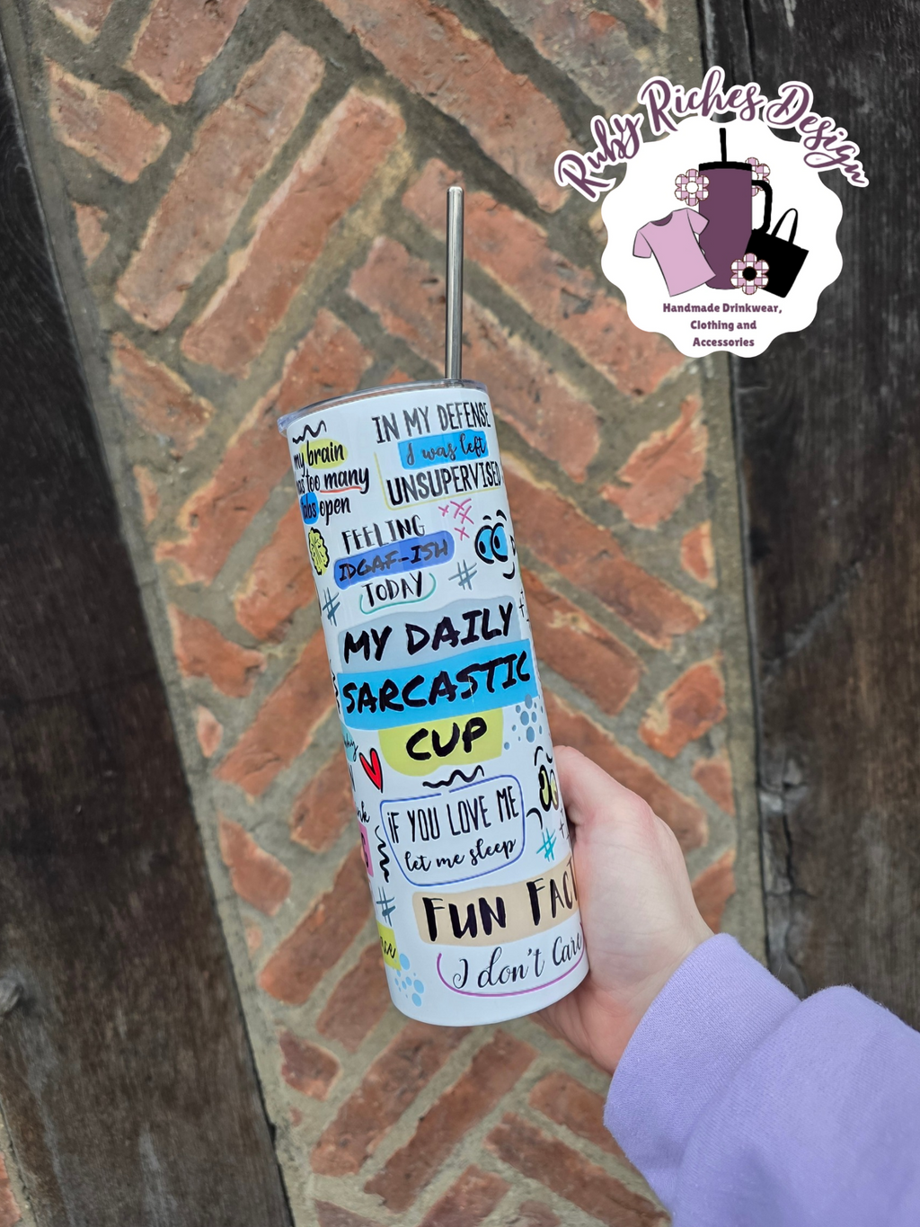 Daily Sarcastic Cup 20oz Double Wall Insulated Metal Tumbler