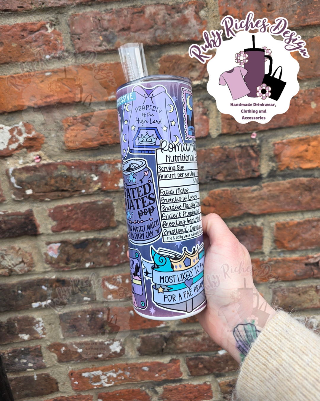 Fantasy Book Club 20oz Double Wall Insulated Metal Tumbler