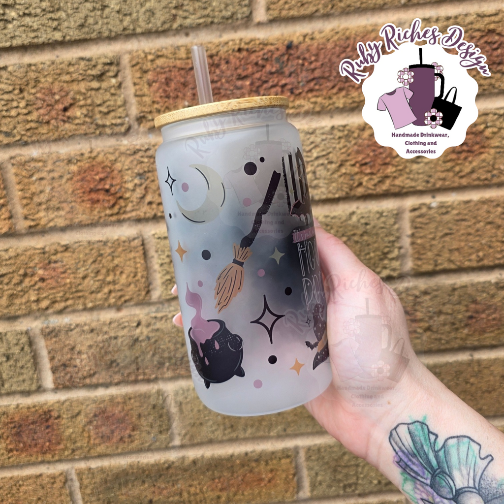 Witchy Style 16oz Frosted Glass Tumbler